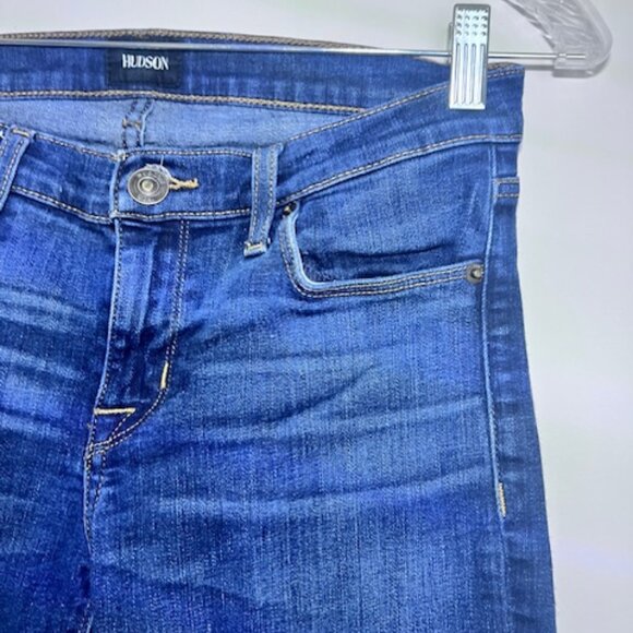 HUDSON KRISTA SUPER SKINNY RAW HEM JEANS SIZE 27 - Picture 5 of 11